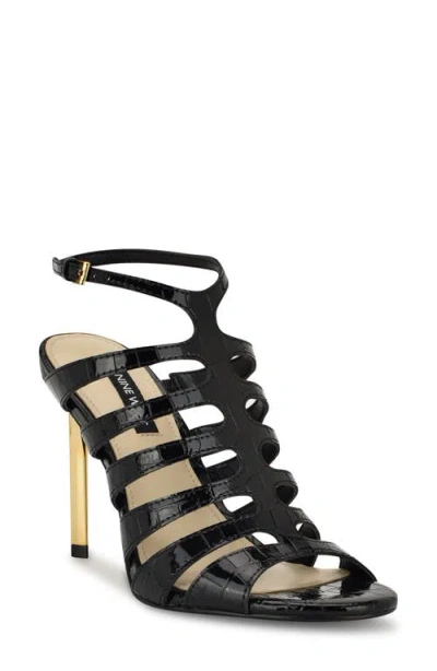 Nine West Saleen Strappy Sandal In Black