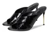 Nine West Sancie Croc Embossed Stiletto Sandal In Black