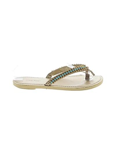 Pre-owned Nine West Sandals In Gold
