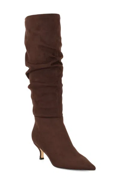 Nine West Sawyor Faux Leather Knee High Boot In Brown