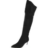 Nine West Sensa 2 Womens Faux Suede Tall Over-the-knee Boots In Black