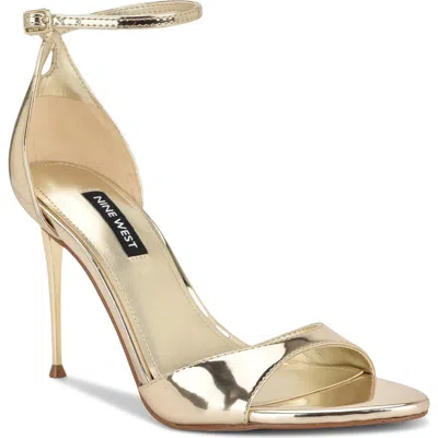 Nine West Serven Ankle Strap Sandal In Gold