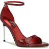 Nine West Serven Ankle Strap Sandal In Red