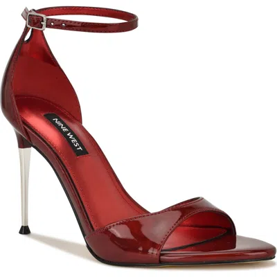 Nine West Serven Ankle Strap Sandal In Red