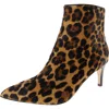 Nine West Sheeba Womens Calf Hair Animal Print Ankle Boots In Multi