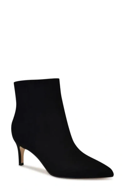 Nine West Sheebra Pointed Toe Bootie In Black Suede