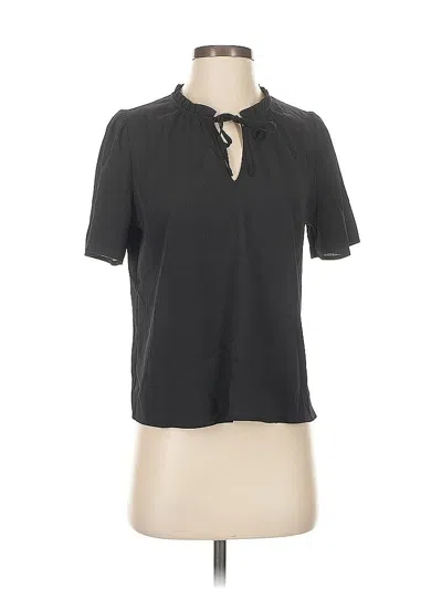 Pre-owned Nine West Short Sleeve Blouse In Black