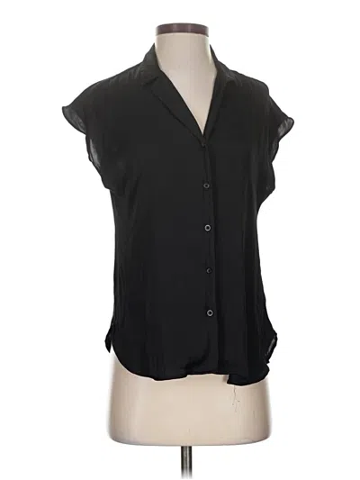 Pre-owned Nine West Short Sleeve Blouse In Black