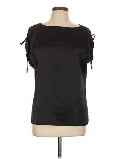 Pre-owned Nine West Short Sleeve Blouse In Black