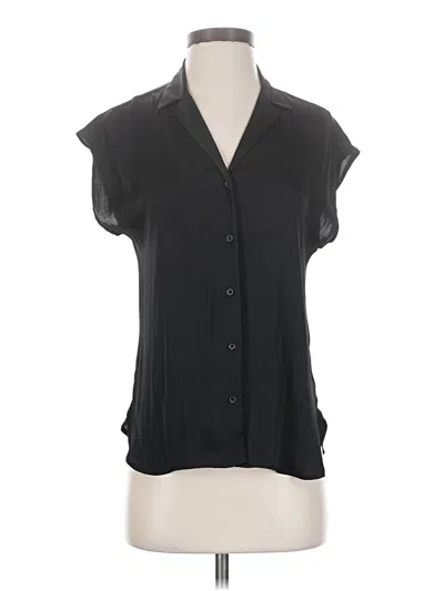 Pre-owned Nine West Short Sleeve Blouse In Black