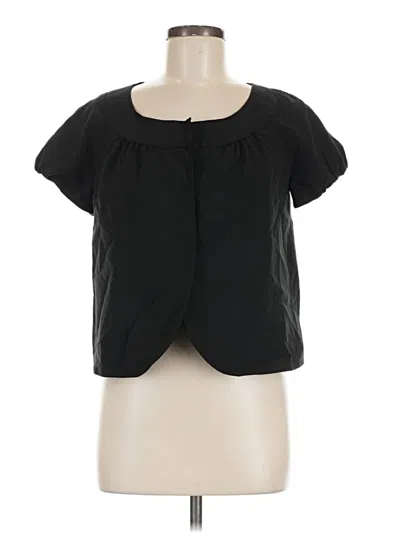 Pre-owned Nine West Short Sleeve Blouse In Black