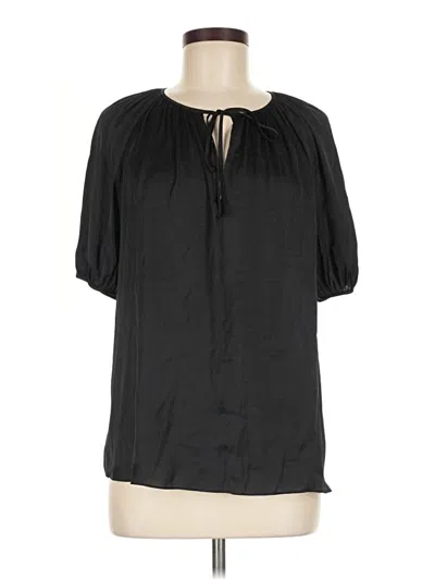 Pre-owned Nine West Short Sleeve Blouse In Black