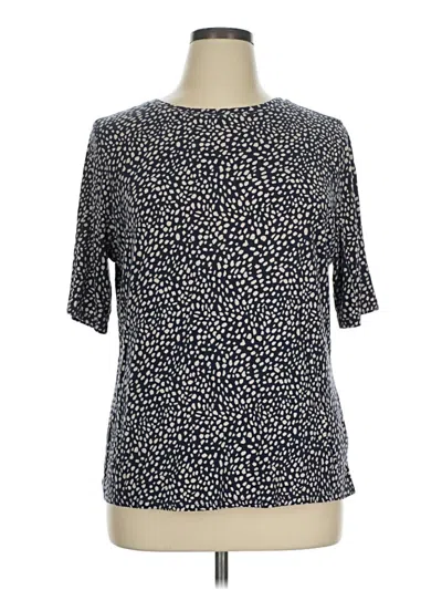 Pre-owned Nine West Short Sleeve Blouse In Black