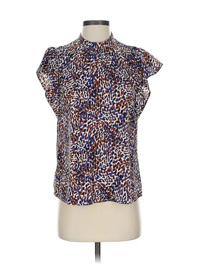Pre-owned Nine West Short Sleeve Blouse In Blue