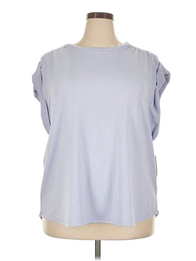 Pre-owned Nine West Short Sleeve Blouse In Blue