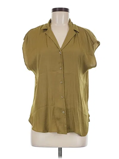 Pre-owned Nine West Short Sleeve Blouse In Green
