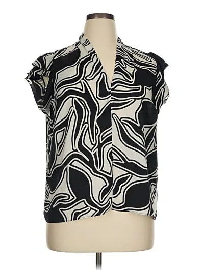Pre-owned Nine West Short Sleeve Blouse In Ivory