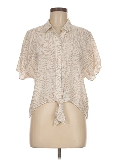 Pre-owned Nine West Short Sleeve Blouse In Ivory