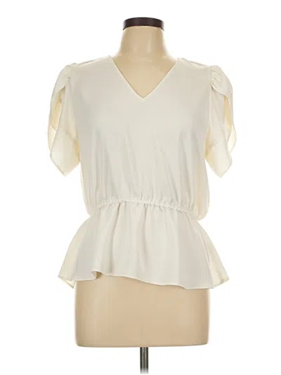 Pre-owned Nine West Short Sleeve Blouse In Ivory