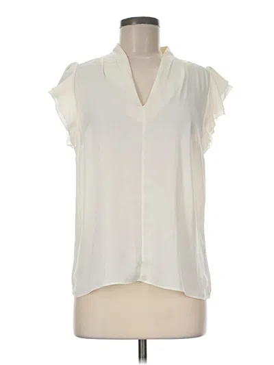 Pre-owned Nine West Short Sleeve Blouse In Ivory