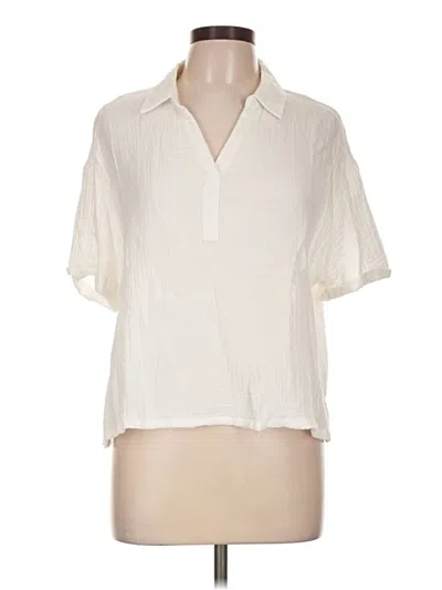 Pre-owned Nine West Short Sleeve Blouse In Ivory