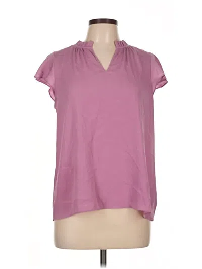 Pre-owned Nine West Short Sleeve Blouse In Pink