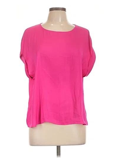 Pre-owned Nine West Short Sleeve Blouse In Pink