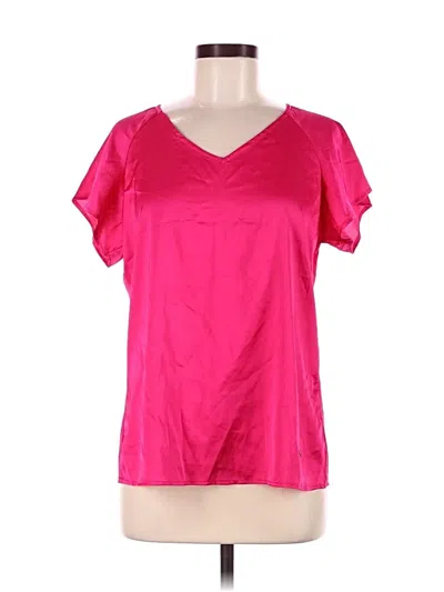 Pre-owned Nine West Short Sleeve Blouse In Pink