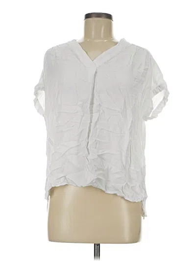 Pre-owned Nine West Short Sleeve Blouse In White