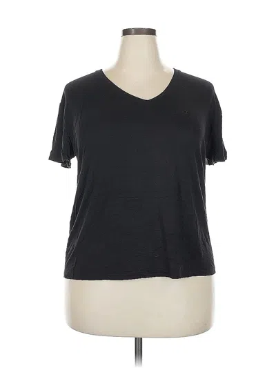 Pre-owned Nine West Short Sleeve Top Black V Neck Tops