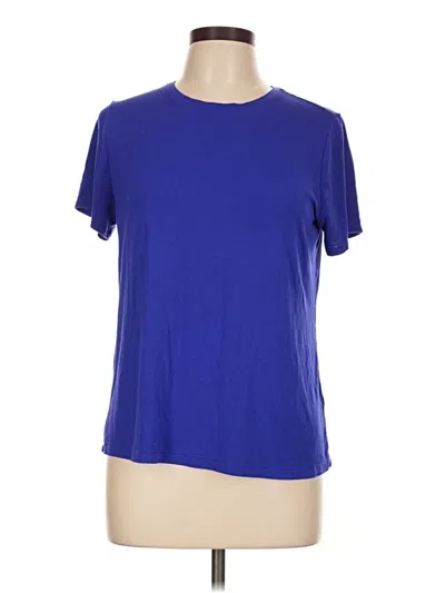 Pre-owned Nine West Short Sleeve Top Blue Crew Neck Tops