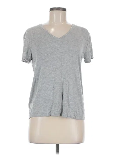 Pre-owned Nine West Short Sleeve Top Gray V-neck Tops