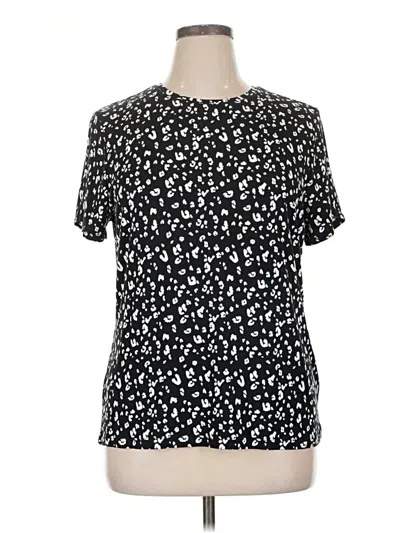 Pre-owned Nine West Short Sleeve T-shirt In Black