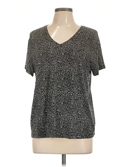 Pre-owned Nine West Short Sleeve T-shirt In Black
