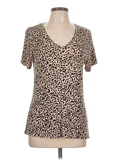Pre-owned Nine West Short Sleeve T-shirt In Brown