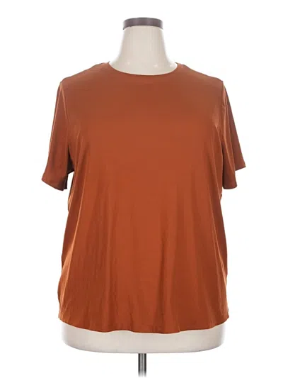 Pre-owned Nine West Short Sleeve T-shirt In Brown