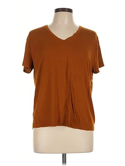 Pre-owned Nine West Short Sleeve T-shirt In Brown