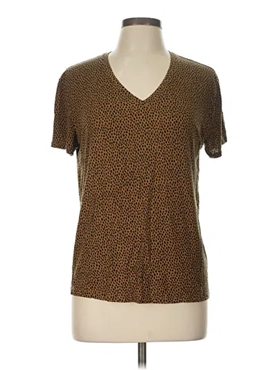Pre-owned Nine West Short Sleeve T-shirt In Brown