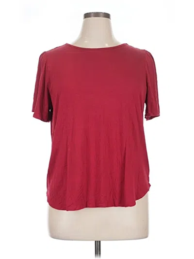 Pre-owned Nine West Short Sleeve T-shirt In Burgundy