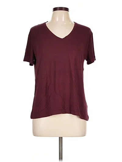 Pre-owned Nine West Short Sleeve T-shirt In Burgundy
