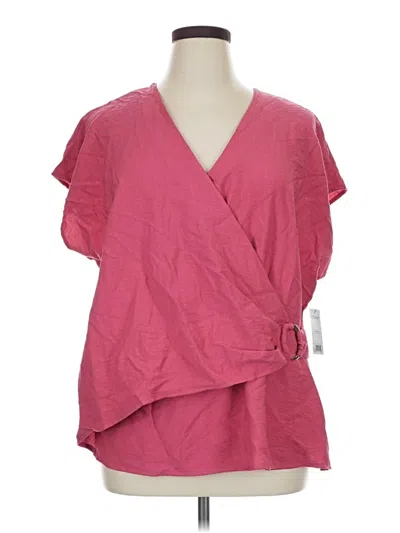 Pre-owned Nine West Short Sleeve T-shirt In Pink