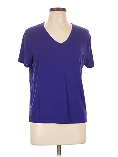 Pre-owned Nine West Short Sleeve T-shirt In Purple