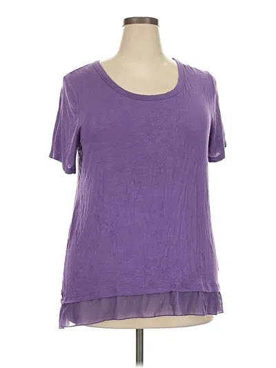 Pre-owned Nine West Short Sleeve T-shirt In Purple