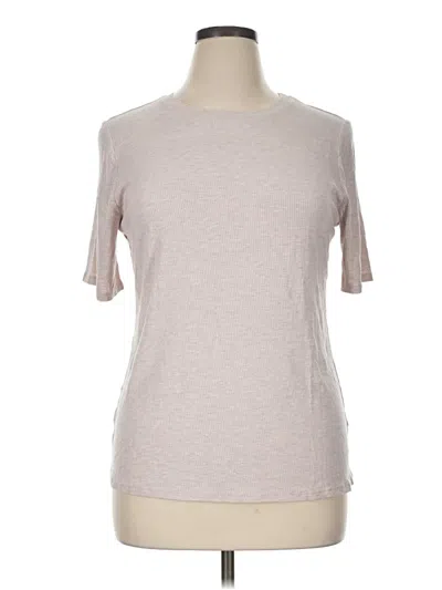 Pre-owned Nine West Short Sleeve T-shirt In Tan