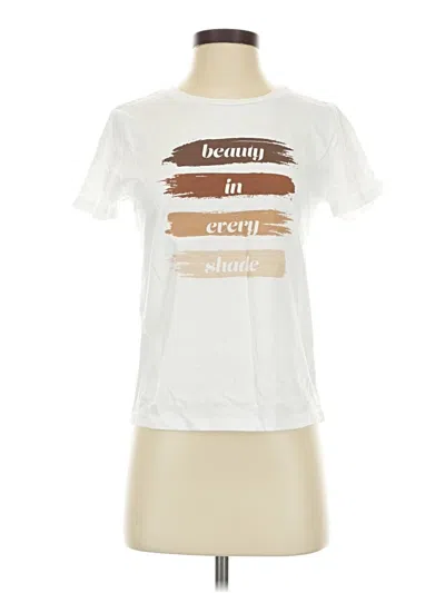 Pre-owned Nine West Short Sleeve T-shirt In White