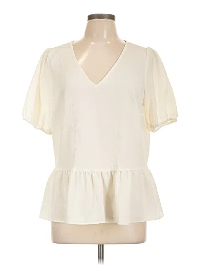 Pre-owned Nine West Short Sleeve T-shirt In White