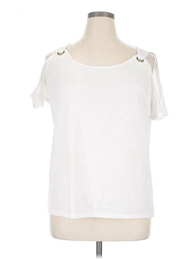 Pre-owned Nine West Short Sleeve T-shirt In White