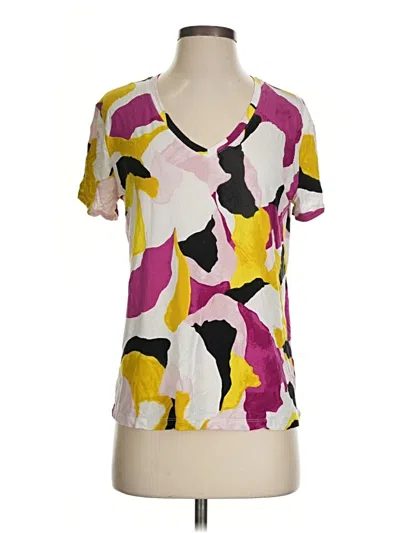 Pre-owned Nine West Short Sleeve T-shirt In Yellow