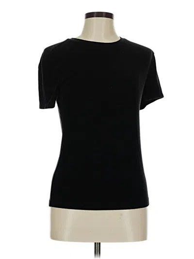 Pre-owned Nine West Short Sleeve Turtleneck In Black