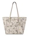 Nine West Siera Medium Tote Bag In Floral Logo Milk